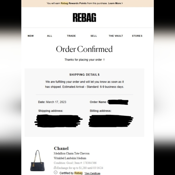 Authentic Chanel Navy Quilted Shoulder Bag - Picture 8 of 8